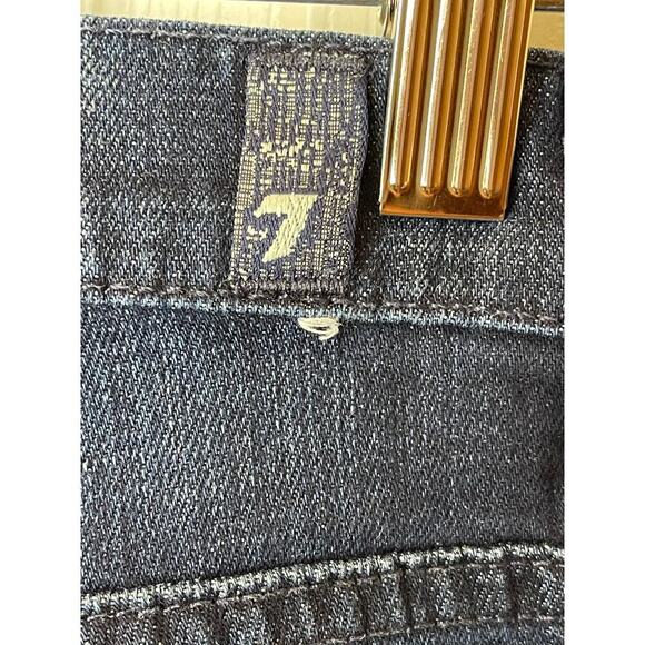 7 For All Mankind Mid Rise Bootcut Dark Blue Jeans Women's Size 25 - Picture 4 of 8